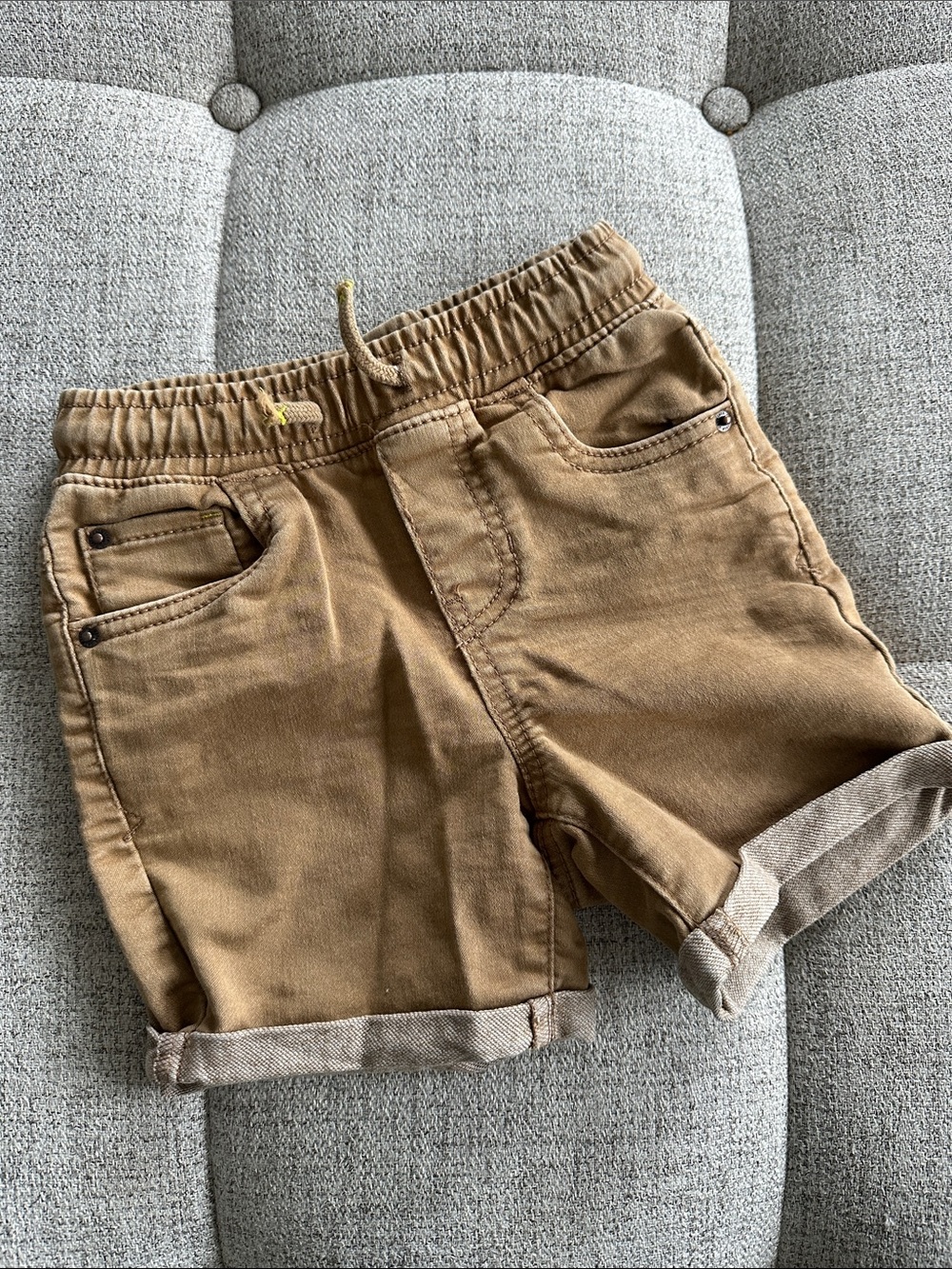 Cat & Jack Tan Roll-Cuff Kids Shorts